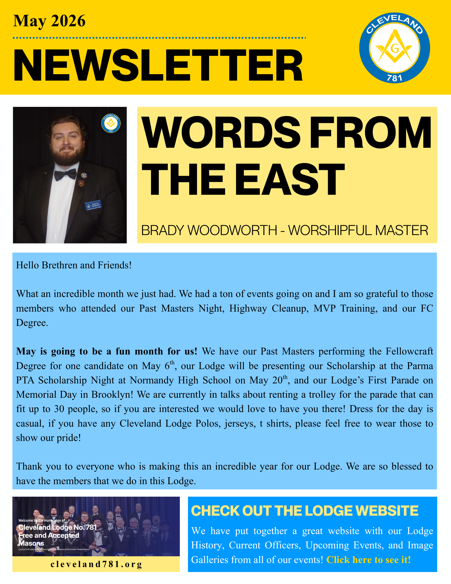 May Newsletter – 5/1/26